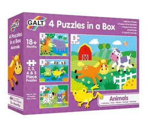 GALT 4 Puzzle v krabici - Zvířatka / od 3 let