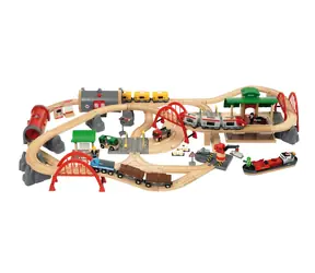 BRIO Vláčkodráha Deluxe se zvuky a světly v plastovém boxu / od 3 let