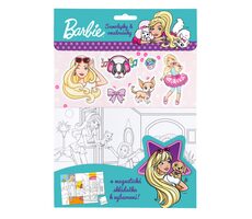 Presco Group Ella&Max BARBIE – Omalovánky, magnetky, samolepky / Jazyková verze: CZ / od 4 let