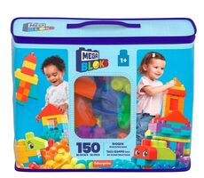 Mega Bloks - Pořádně velký pytel kostek modrá / 150 kostek / od 1 roku