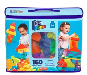 Mattel HHM96 MEGA Bloks - Pořádně velký pytel kostek modrá / 150 kostek / od 1 roku