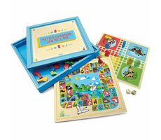 Jeujura Hry v dřevěném boxu 2 v 1/ od 3 let