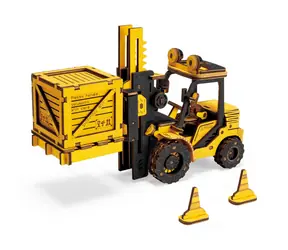 RoboTime dřevěné 3D puzzle Vysokozdvižný vozík / od 8 let / 139 dílků / Obtížnost: střední 