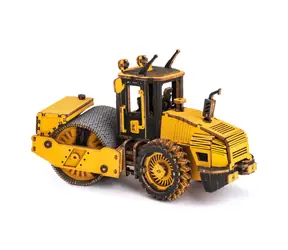RoboTime dřevěné 3D puzzle Silniční válec / od 8 let / 149 dílků / Obtížnost: střední 
