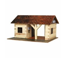 Walachia Dřevěná slepovací stavebnice Železniční stanice / od 8 let / 115 dílů / Obtížnost: střední