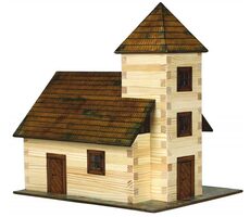Walachia Dřevěná slepovací stavebnice Kostel / od 8 let / 213 dílů / Obtížnost: vysoká