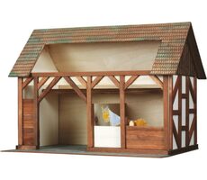 Walachia Dřevěná slepovací stavebnice Stáj / od 8 let / 154 dílů / Obtížnost: nízká
