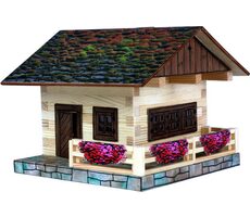 Walachia Dřevěná slepovací stavebnice Alpská chata / od 8 let / 103 dílů / Obtížnost: nízká