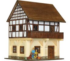 Walachia Dřevěná slepovací stavebnice Hrázděný špejchar / od 8 let / 115 dílů / Obtížnost: nízká