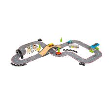 Bigjigs Rail Dřevěná autodráha závodní den / od 3 let