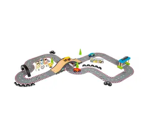Bigjigs Rail Dřevěná autodráha závodní den / od 3 let