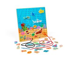 Bigjigs Toys Provlékací deska moře / od 3 let