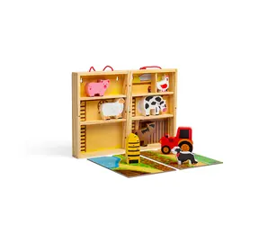 Bigjigs Toys Krabička na hraní farma zvířat