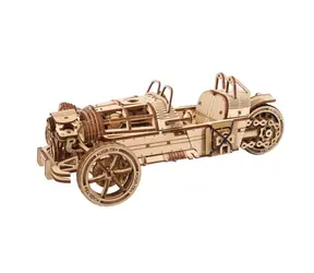 Ugears 3D dřevěné mechanické puzzle Tříkolka UGR-S / od 14 let / 457 dílků / Obtížnost: střední 