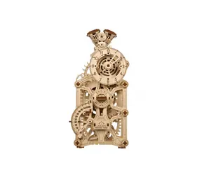 Ugears 3D dřevěné mechanické puzzle Hodiny motoru / od 14 let / 265 dílků / Obtížnost: střední