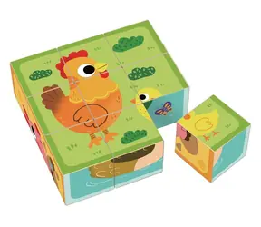 2Kids Toys Dřevěné kostky farma / od 1 roku