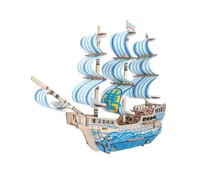 Woodcraft Dřevěné 3D puzzle Loď ze snu  / 71 dílků/ od 8 let / Obtížnost: jednoduchá