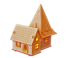 Woodcraft Dřevěné 3D puzzle Evropská vila D / od 8 let / Obtížnost: jednoduchá