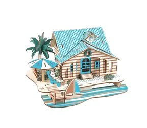 Woodcraft Dřevěné 3D puzzle Vila na Bali / 86 dílků / od 8 let / Obtížnost: jednoduchá