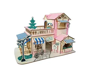 Woodcraft Dřevěné 3D puzzle Kavárna /  161 dílků / od 8 let / Obtížnost: jednoduchá