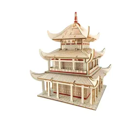 Woodcraft Dřevěné 3D puzzle Yueyang Tower / 98 dílků / od 8 let / Obtížnost: jednoduchá