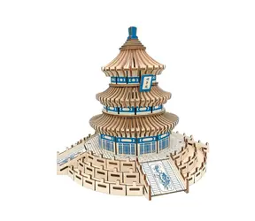 Woodcraft Dřevěné 3D puzzle Chrám nebes / 268 dílků / od 8 let / Obtížnost: jednoduchá