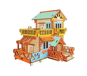 Woodcraft Dřevěné 3D puzzle Venkovská chata / 73 dílků / od 8 let / Obtížnost: jednoduchá