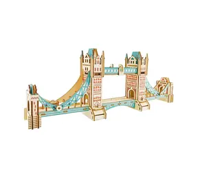 Woodcraft Dřevěné 3D puzzle Tower Bridge / 105 dílků / od 8 let / Obtížnost: jednoduchá