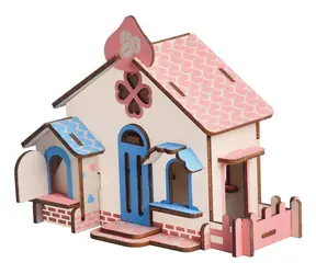 Woodcraft Dřevěné 3D puzzle Čokoládový dům / 33 dílků / od 8 let / Obtížnost: jednoduchá