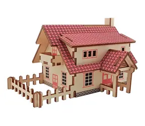 Woodcraft Dřevěné 3D puzzle Ranč / 20 dílků / od 8 let / Obtížnost: jednoduchá