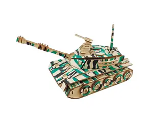 Woodcraft Dřevěné 3D puzzle Velký tank / 154 dílků / od 8 let / Obtížnost: jednoduchá