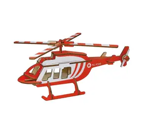 Woodcraft Dřevěné 3D puzzle Přepravní vrtulník / 47 dílků / od 8 let / Obtížnost: jednoduchá