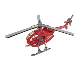 Woodcraft Dřevěné 3D puzzle Vrtulník  / 36 dílků / od 8 let / Obtížnost: jednoduchá