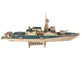 Woodcraft Dřevěné 3D puzzle Torpédoborec 052C / 65 dílků / od 8 let / Obtížnost: jednoduchá