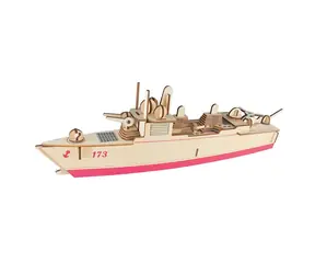 Woodcraft Dřevěné 3D puzzle Torpédoborec 052D / 74 dílků / od 8 let / Obtížnost: jednoduchá