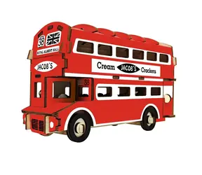 Woodcraft Dřevěné 3D puzzle Doubledecker / 94 dílků / od 8 let / Obtížnost: jednoduchá