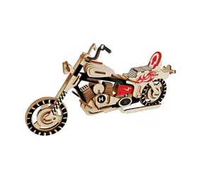 Woodcraft Dřevěné 3D puzzle Motorka HD I / 93 dílků / od 8 let / Obtížnost: jednoduchá