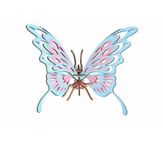 Woodcraft Dřevěné 3D puzzle Motýl barevný