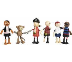 Small Foot Ohebné panenky pirátské figurky / od 3 let