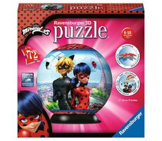 Ravensburger Puzzle-Ball Miraculous Kouzelná Beruška a Černý kocour / 72 dílků / od 6 let