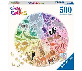 Ravensburger Kruhové puzzle Zvířata / 500 dílků / od 12 let