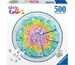 Ravensburger Kruhové puzzle Duhový dort / 500 dílků / od 12 let