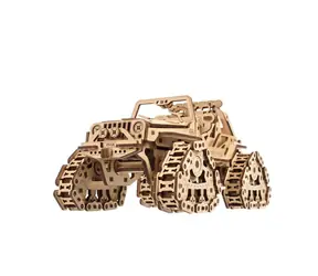 Ugears 3D dřevěné mechanické puzzle Pásové terénní vozidlo / od 14 let / 423 dílků / Obtížnost: střední