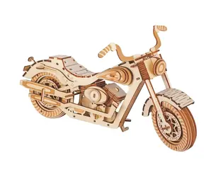 Woodcraft Dřevěné 3D puzzle Motocykl HD 1 / 158 dílků / od 14 let / Obtížnost: střední 