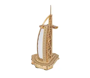 Woodcraft Dřevěné 3D puzzle Burdž al-Arab / 65 dílků / od 14 let / Obtížnost: jednoduchá 