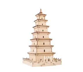 Woodcraft Dřevěné 3D puzzle Velká pagoda divoké husy / 107 dílků / od 14 let / Obtížnost: jednoduchá 