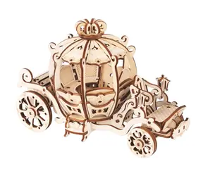 Woodcraft Dřevěné 3D puzzle Pohádkový kočár / 129 dílků / od 5 let / Obtížnost: střední 