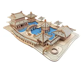 Woodcraft Dřevěné 3D puzzle Zahrady Suzhou / 315 dílků / od 14 let / Obtížnost: střední 