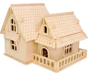 Woodcraft Dřevěné 3D puzzle Evropská vila A  / Obtížnost: jednoduchá