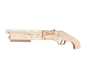 Woodcraft Dřevěné 3D puzzle Zbraň na gumičky Mossberg / 32 dílků / od 14 let / Obtížnost: jednoduchá 